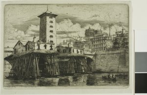 Notre Dame Pompası, Paris by Charles Meryon