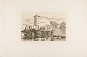 Notre Dame Pompası, Paris by Charles Meryon