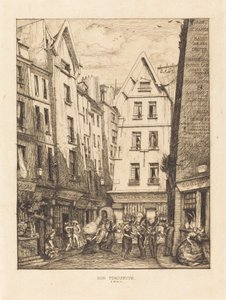 Rue Pirouette, Les Halles, Paris (Pirouette Caddesi, Pazarların Yakınında, Paris) by Charles Meryon