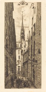 Rue des Chantres, Paris (Chantrey Caddesi, Paris) by Charles Meryon