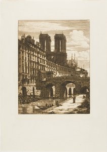 Küçük Köprü, Paris by Charles Meryon