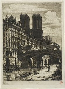 Küçük Köprü, Paris by Charles Meryon