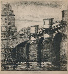 Pont-Neuf 8. Devlet, 7 316 x 7 14 İnç, 1853, 1927 by Charles Meryon