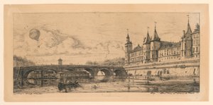 Le Pont-au-Change (Değişim Köprüsü) by Charles Meryon