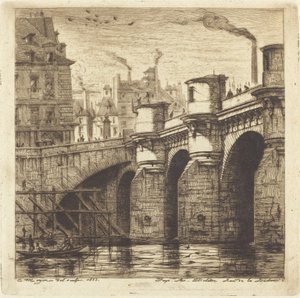 Pont Neuf, Paris by Charles Meryon