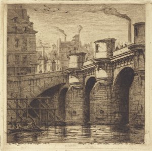 Pont Neuf, Paris by Charles Meryon