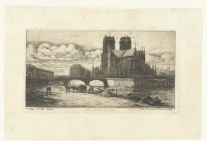 Notre-Dame in Parijs Notre-Dame Eaux-Fortes sur Paris Apsesi (dizi başlığı) by Charles Meryon