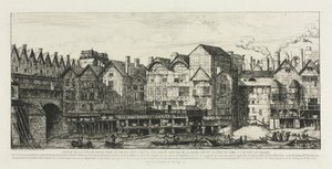 Onyedinci Yüzyılın Sonunda Paris şehrinin bir parçası by Charles Meryon