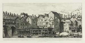 Onyedinci Yüzyılın Sonunda Paris şehrinin bir parçası, 1861. by Charles Meryon