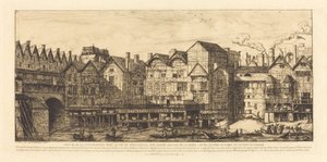 XVII. yüzyılın sonlarına doğru şehrin bir kısmı (XVII. Yüzyılın Sonlarına Doğru Paris Şehrinin Görünümü) by Charles Meryon