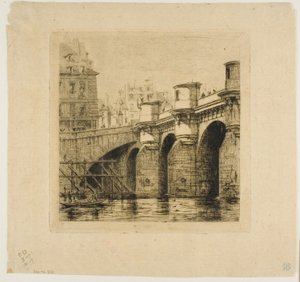 Pont Neuf, Paris by Charles Meryon