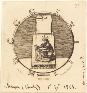 Rebus: "Kadim Kan davası burada yatıyor" (Rebus: "İşte Kadim Kan davası burada") by Charles Meryon