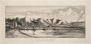 Kömür Brülörleri Noktasında Seine Balıkçılığı, Akaroa, Banks Yarımadası, 1845, 1863. by Charles Meryon