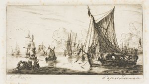 Güney Denizi Balıkçıları by Charles Meryon