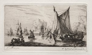 Güney Denizi Balıkçıları by Charles Meryon