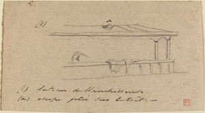 "Le Petit Pont" için çalışma by Charles Meryon