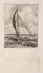 Swift Sailing Proa, Mulgrave Takımadaları, Okyanusya by Charles Meryon