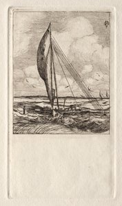 Swift Sailing Proa, Mulgrave Takımadaları, Okyanusya, 1866. by Charles Meryon