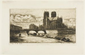 Notre-Dame Apsis, Paris by Charles Meryon