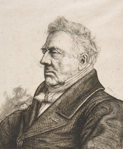 Breton arkeolog Louis Jacques Marie Bizeul, bir fotoğraftan sonra, 1861. by Charles Meryon