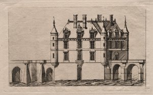 Chenonceau Şatosu, 1856. by Charles Meryon