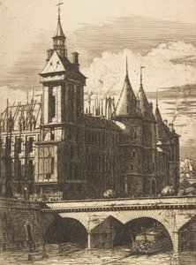 Saat Kulesi, Paris, 1852. by Charles Meryon