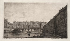 Exchange Köprüsü, Paris, yaklaşık 1784 by Charles Meryon