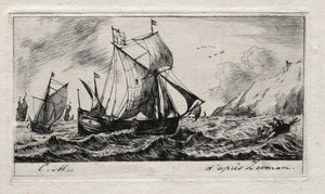 Rotterdam'lı Jean de Vyl'in Galliotu by Charles Meryon