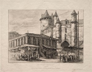 Grand Châtelet, Paris, yaklaşık 1780 by Charles Meryon