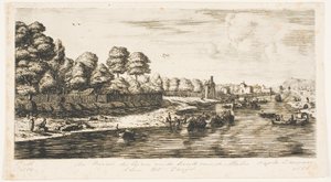 Seine Nehri ve Alışveriş Merkezinin Köşesi, Paris by Charles Meryon