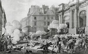 Napolyon Bonapart (1769-1821) Paris'te Eglise Saint-Roch önünde Kralcı isyanı bastırırken