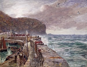Clovelly İskelesi by Charles Napier Hemy