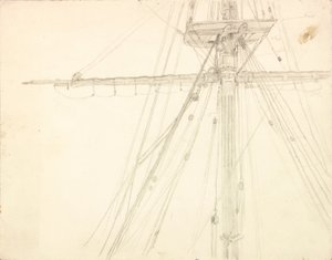 Kağıt üzerinde Direk ve Arma kaleminin detayı by Charles Napier Hemy
