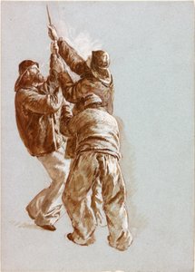 İp Çeken Balıkçılar (gövde rengi) by Charles Napier Hemy