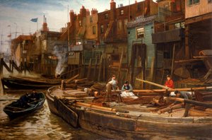 London River - Limehouse Barge-Builders, 1877
