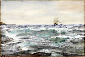Barda Kaba Su (kağıt üzerinde suluboya ve gövde rengi) by Charles Napier Hemy