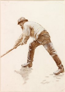İş Başında Bir Balıkçı Çalışması (vücut rengi) by Charles Napier Hemy