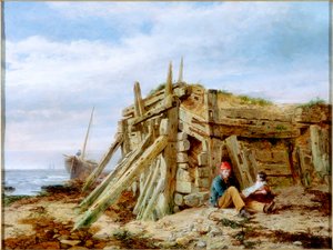 Dalgakıran Altında, c.1863 by Charles Napier Hemy