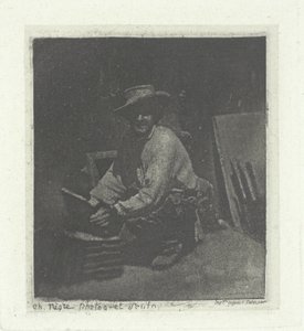 diz çökmüş duvarcı by Charles Nègre