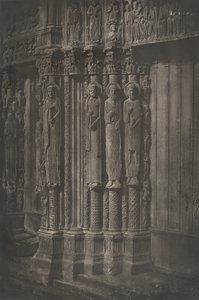 Levha XIII Chartres Katedrali, Portalın Merkezi Kapısının Sütunları Heykeller..., 1855.