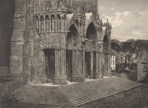 Plate XII Chartres Katedrali, Portico du Midi Plate XII Chartres Katedrali..., 1855. by Charles Nègre