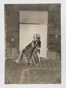 Oturan bilinmeyen bir kadının portresi by Charles Nègre