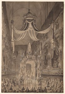 İspanya'dan Marie-Thérèse, Fransa'dan Dauphine için 24 Kasım 1746'da Paris'teki Notre Dame Kilisesi'nde cenaze töreni