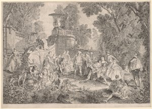 Kör Adamın Oyunu Bluff, 1739. by Charles Nicolas Cochin