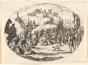 Haçın Küçük Taşınması by Charles Nicolas Cochin I after Jacques Callot
