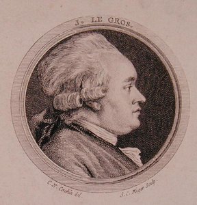 Simon Charles Miger (1736-1820) tarafından oyulmuş Joseph Le Gros (1739-93) portresi (gravür) by Charles Nicolas II (after) Cochin