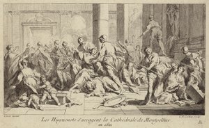 Huguenots, Montpellier Katedrali'ni görevden alıyor, Fransa, 1621