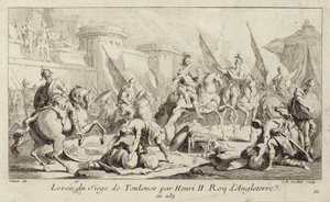 İngiltere Kralı II. Henry Toulouse Kuşatmasını Kaldırıyor by Charles Nicolas II Cochin