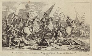 Macar ordusu Raymond Pons tarafından uçtu, Toulouse Kontu, 924 (gravür) by Charles Nicolas II Cochin