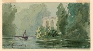 hayali manzara by Charles Nicolas Ransonnette